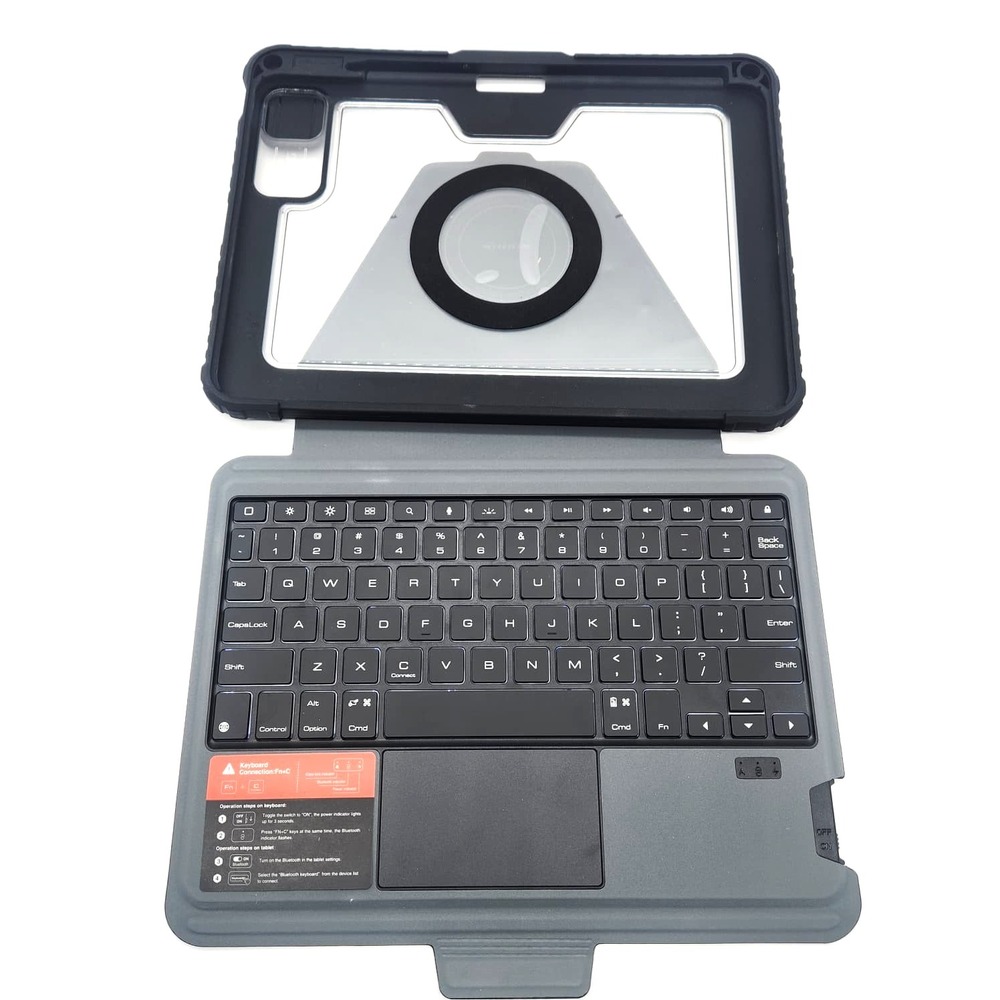 iPad Pro 11 iPad Air 5 4‎ Case with Keyboard Trackpad Backlit Nillkin Black - Picture 4 of 12
